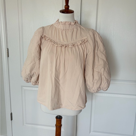 Sea NY Layla Quilted Puff Sleeve Blouse - Picture 2 of 6